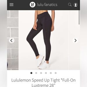 Lululemon Speed Up Tight *Full On Luxtreme